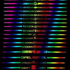 Brand Logo Laser Reflective Car Sticker Brand Logo 2 Pcs