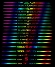 Load image into Gallery viewer, Colorful Laser Reflective Car Sticker Brand Logo 2 Pcs