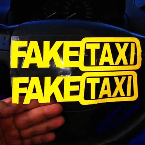 Fake Taxi Reflective Sticker