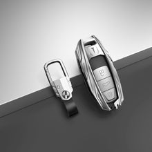 Load image into Gallery viewer, Audi New Key Armour Metal Alloy Keycase with Holder &amp; Rope Chain