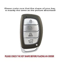 Load image into Gallery viewer, Hyundai Alcazar/Creta/i20 (4 Button Remote Key) Carbon Abs Keycase with Chain