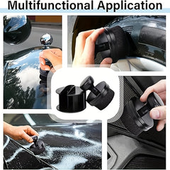 2pcs Set of Car Detailing Brushes, Portable Car Tire Brushes, with Cap Design, High-Density Soft Bristle Detailing Brushes, for Car Tire Glossy Polishing Wax Application