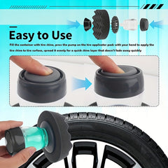 Kaarr Trim & Tyre Wax with Premium Applicator Refillable Sponge