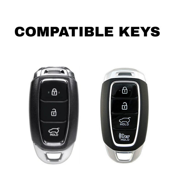 Hyundai Verna 3,4 Button Key Armour Metal Alloy Keycase with Holder & Rope Chain