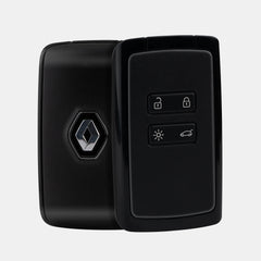 Renault New Key Metal Alloy Leather Keycase with Holder & Rope Chain