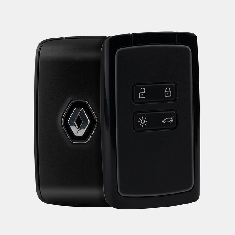 Renault New Key Metal Alloy Leather Keycase with Holder & Rope Chain
