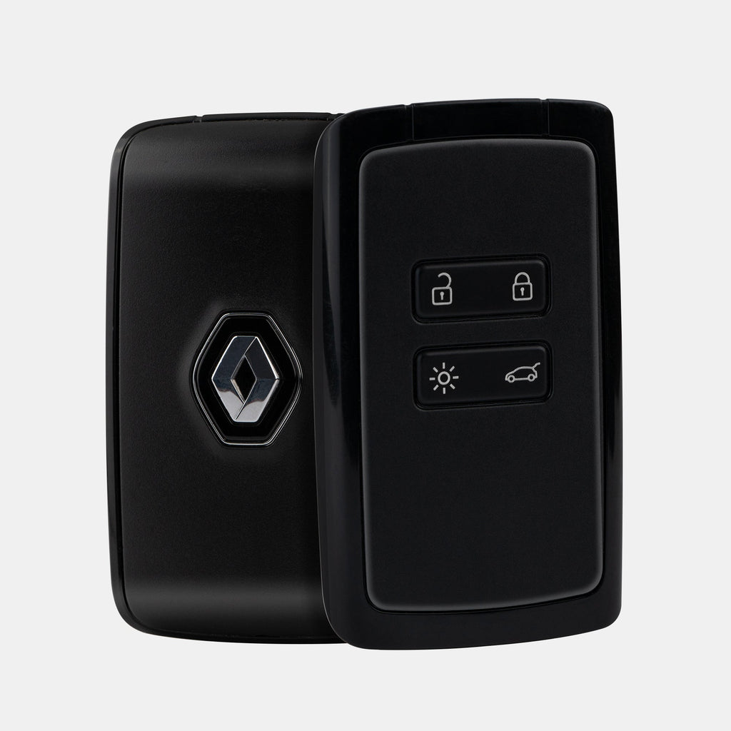 Renault New Key Metal Alloy Leather Keycase with Holder & Rope Chain