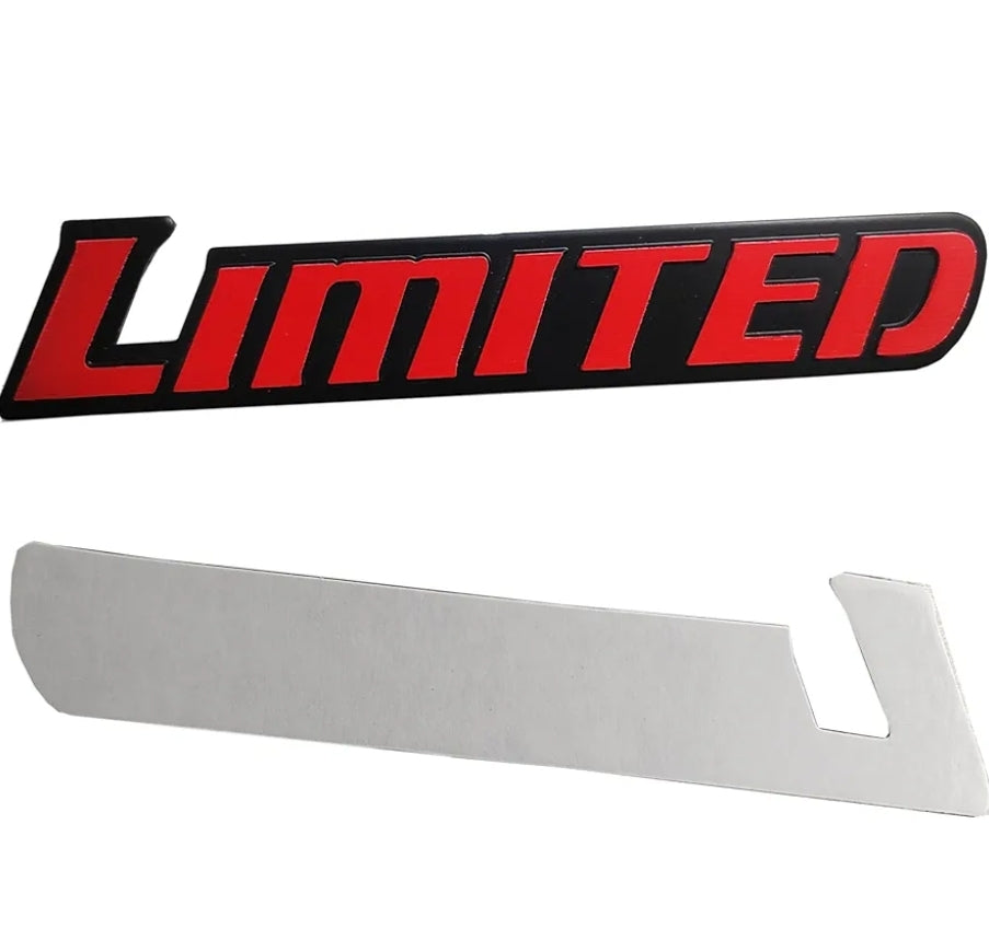 3D LIMITED Metal Sticker Decal Red (17 x 2.5 cm)