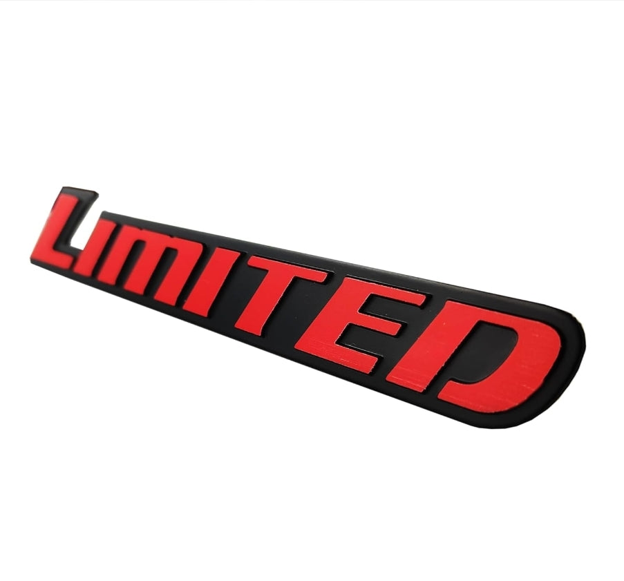 3D LIMITED Metal Sticker Decal Red (17 x 2.5 cm)