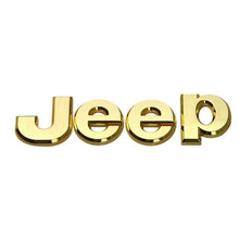 Load image into Gallery viewer, 3D Jeep Metal Sticker Decal Gold (13.5x4 cm)