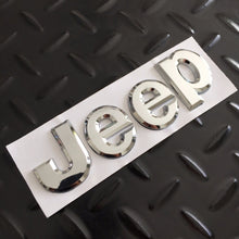 Load image into Gallery viewer, 3D Jeep Metal Sticker Decal Silver (13.5x4 cm)