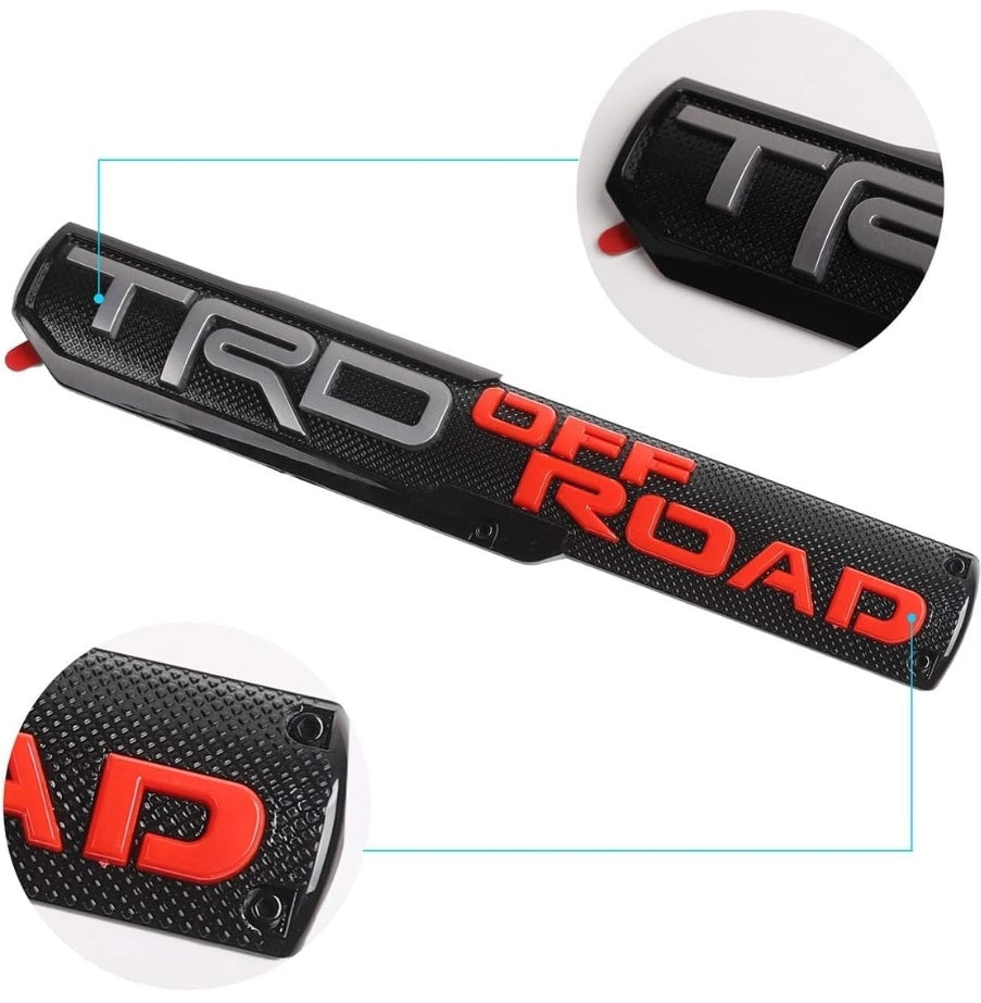 3D TRD Off Road Sticker Decal Red/Grey (30 x 6 cm)