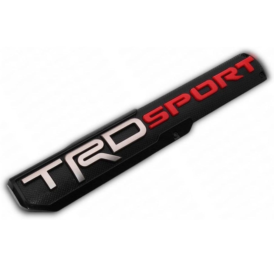 3D TRD SPORT Sticker Decal Grey/Red (30 x 6 cm)