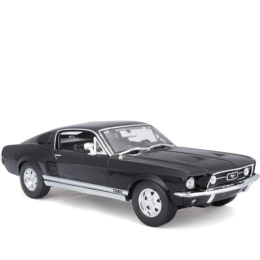 Ford Mustang 1967 GTA FastBack Black Licensed  Maisto 1:18 Diecast Scale Model Car