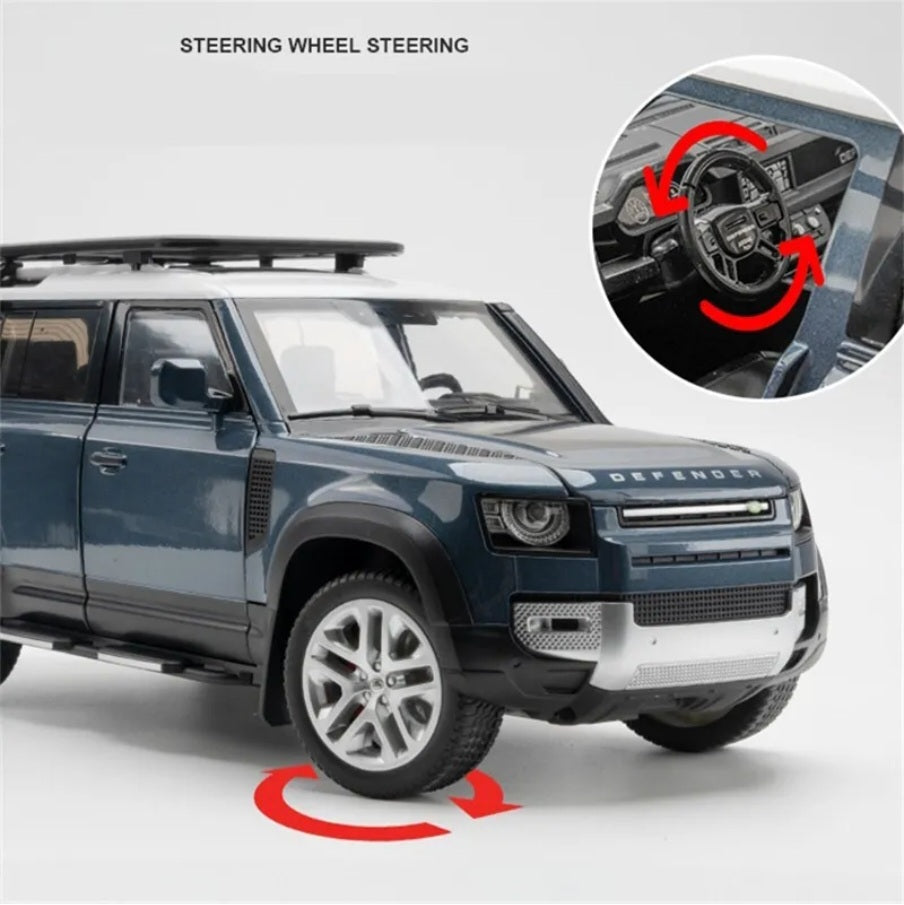 Defender 110 Blue Metal Diecast Car 1:18 (28x11 cm)