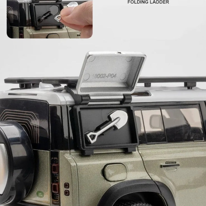 Defender 110 Green Metal Diecast Car  1:18 (28x11 cm)
