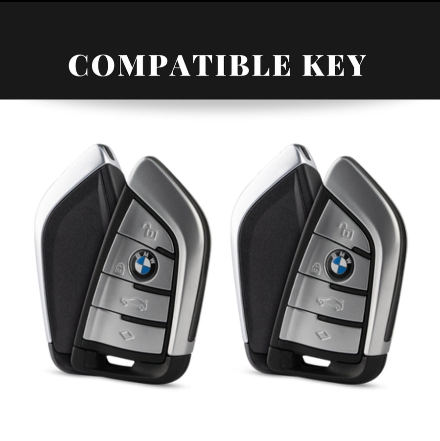 BMW New Key Armour Metal Alloy Keycase with Holder & Rope Chain