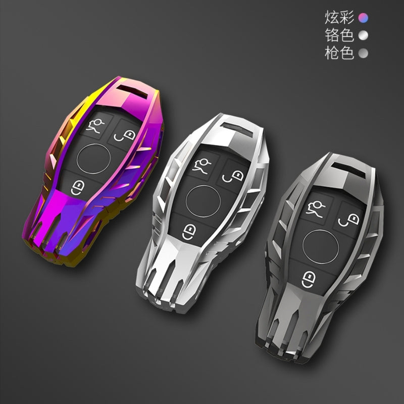 Mercedes Old Key Armour Metal Alloy Keycase with Holder & Rope Chain