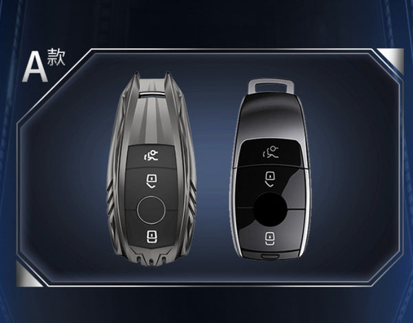 Mercedes C New Key Armour Metal Alloy Keycase with Holder & Rope Chain