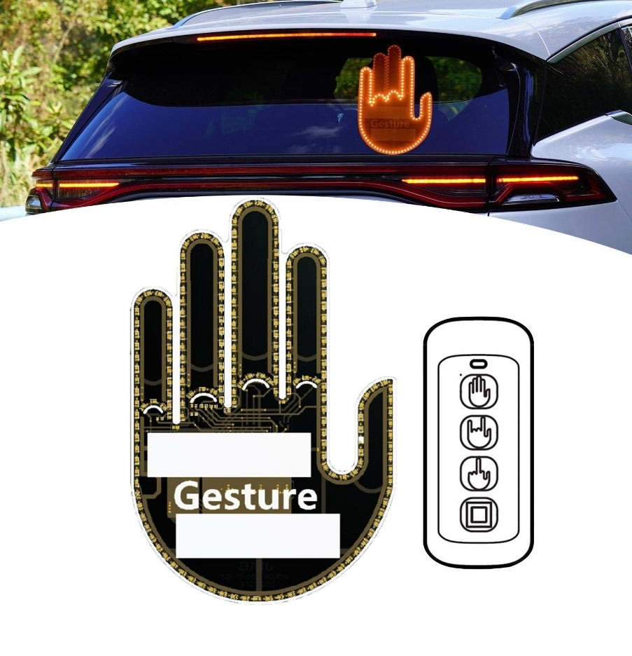 3in1 Car Finger Gesture Light with Remote Signs Gesture Light Car Rear –  Kaarr