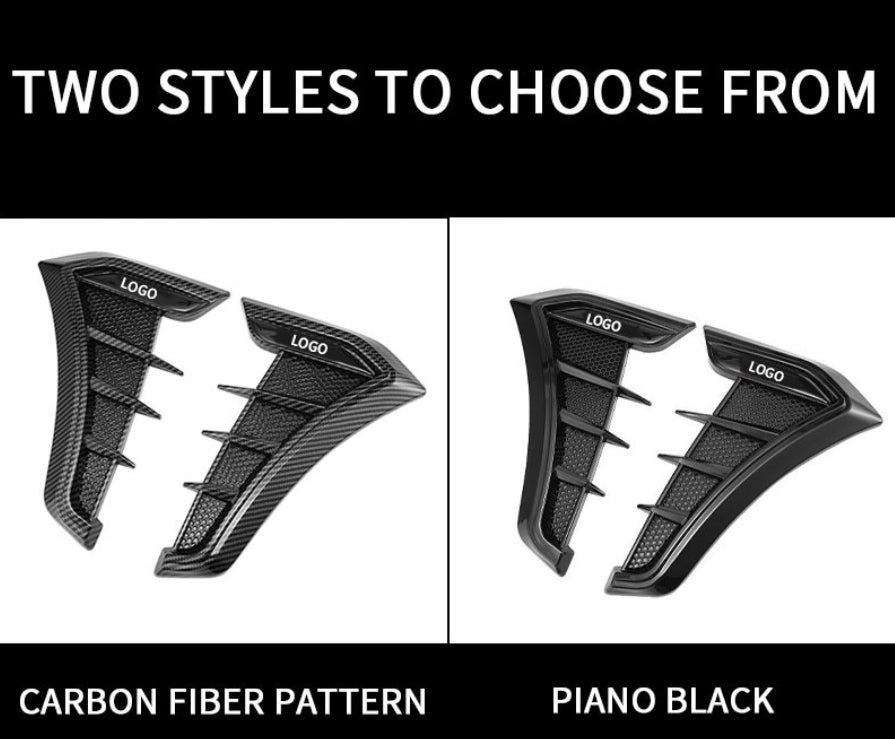 Carbon Fibre Heavy Car Fender Guard (2 pcs) 30x24 cm Black