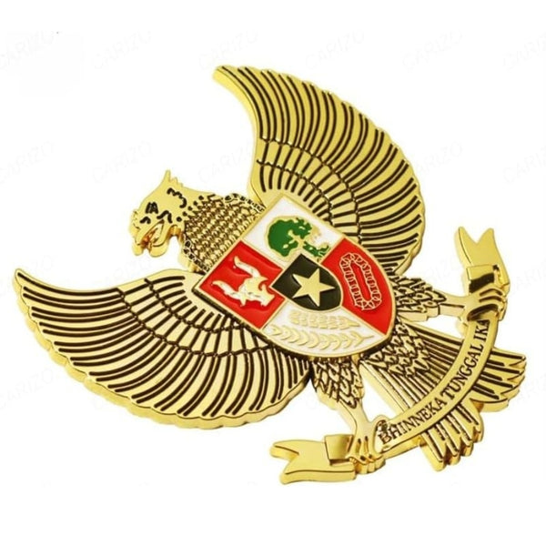 Eagle BTI Gold Grille Metal Emblem (8.5 x 8.5 cm)
