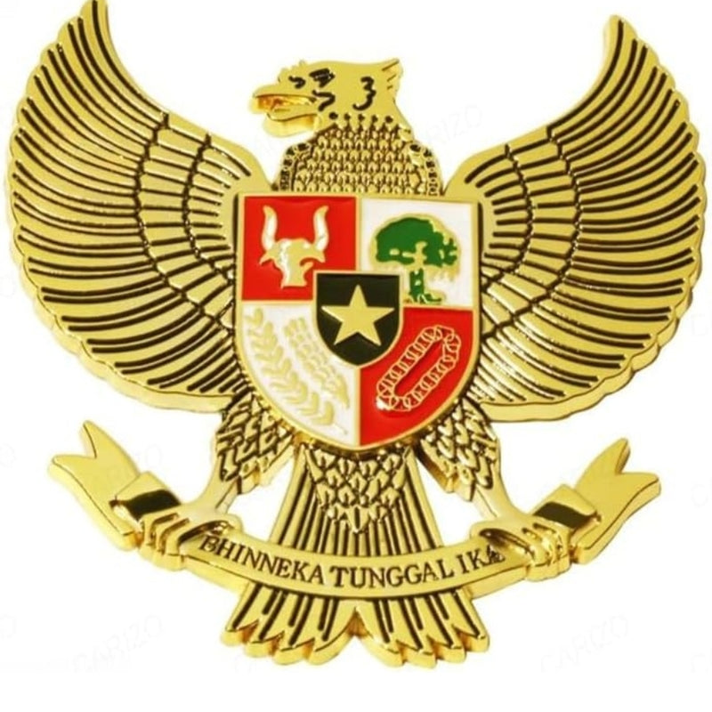 Eagle BTI Gold Grille Metal Emblem (8.5 x 8.5 cm)