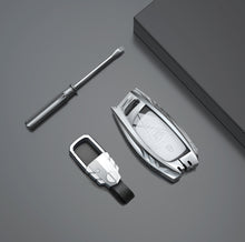 Load image into Gallery viewer, Hyundai Creta/Alcazar/i20/Aura 3,4 Button Key Armour Metal Alloy Keycase with Holder &amp; Rope Chain