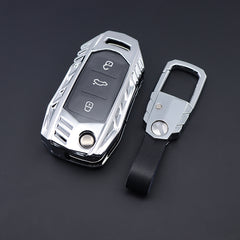Skoda/Volkswagen Old Flip Key Armour Metal Alloy Keycase with Holder & Rope Chain