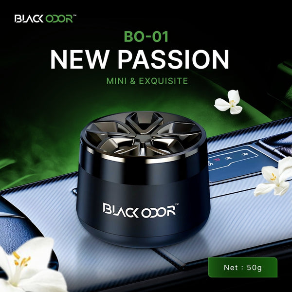 BLACK ODOR Car Perfume BO-01 | Premium Mini Gel Air Freshener for Elegant Fragrance