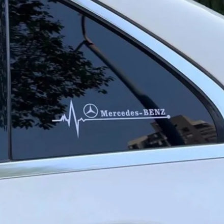 Heartbeat Brand Logo Laser Reflective Car Sticker (2 Pcs Set)