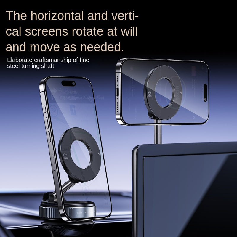 Cross-border Car Magnetic Suction Mobile Phone Bracket Bidirectional Vacuum Suction Rotary Multifunctional Car Navigation