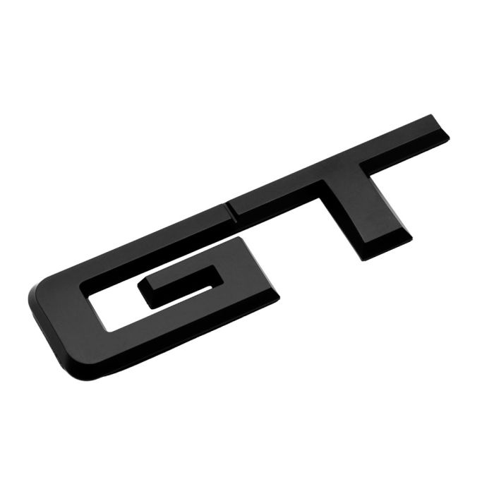 3D GT v4.0 Metal Sticker Decal Black (18x5 cm)