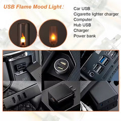 Touch-Sensitive Flame LED Glass Bottle Lamp Frosted & Transparent - USB-Powered Night Light 2 Pcs Set