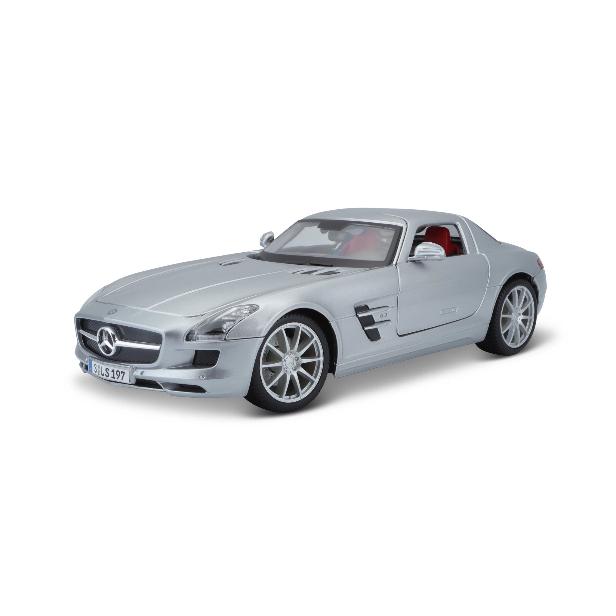 Mercedes Benz SLS AMG Silver Metallic "Special Edition" 1:18 Licensed Maisto Diecast Scale Model