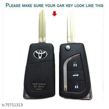 Load image into Gallery viewer, Innova/Fortuner Flip Key Metal Alloy Leather Keycase with Holder &amp; Rope Chain