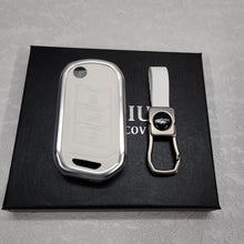 Load image into Gallery viewer, Mahindra XUV700/Thar/Scorpio New Key Exclusive Aluminium Alloy Leather Keycase with Holder &amp; Rope Chain