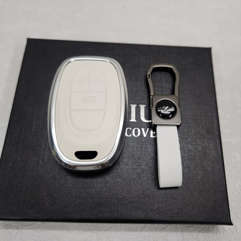 MG Gloster Key Exclusive Aluminium Alloy Leather Keycase with Holder & Rope Chain
