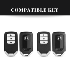 Honda 3 Button Remote Key Carbon Abs Keycase with Chain
