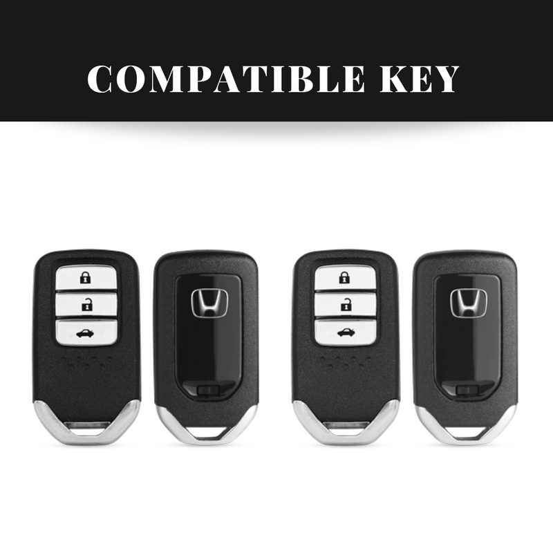 Honda 3 Button Remote Key Carbon Abs Keycase with Chain