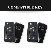 Load image into Gallery viewer, Innova/Fortuner Flip Key Premium Metal Alloy Keycase with Holder &amp; Rope Chain
