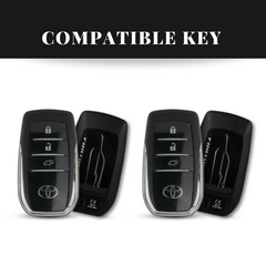 Fortuner/Hycross New Key Metal Alloy Leather Keycase with Holder & Rope Chain