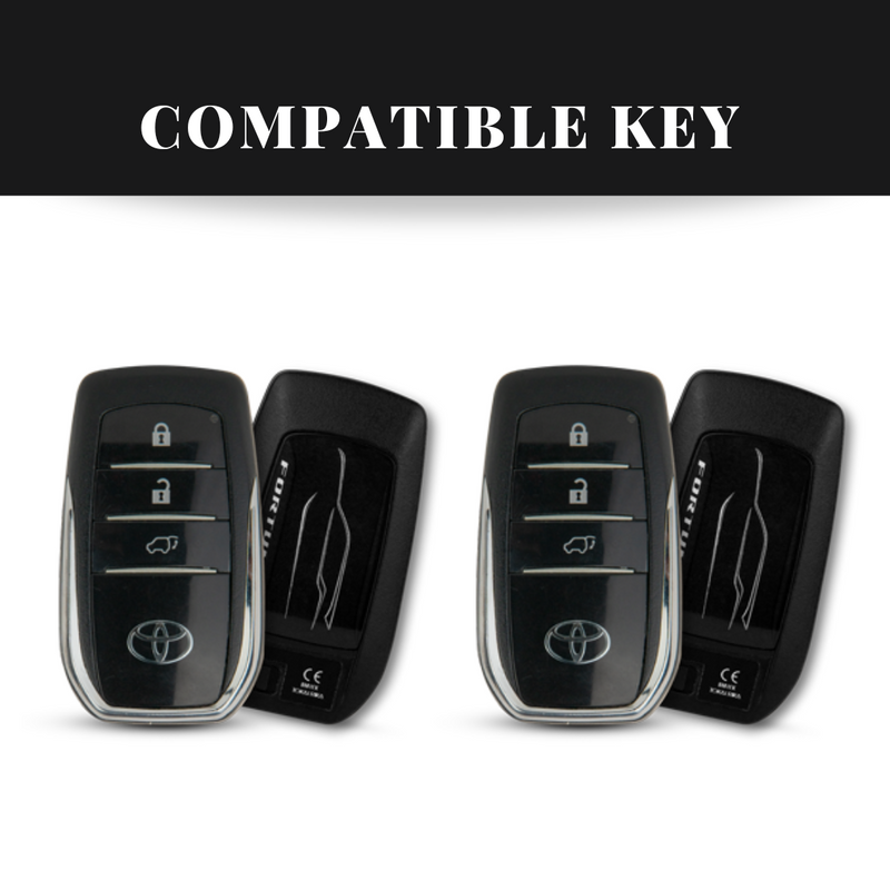 Fortuner/Hycross New Key Metal Alloy Leather Keycase with Holder & Rope Chain