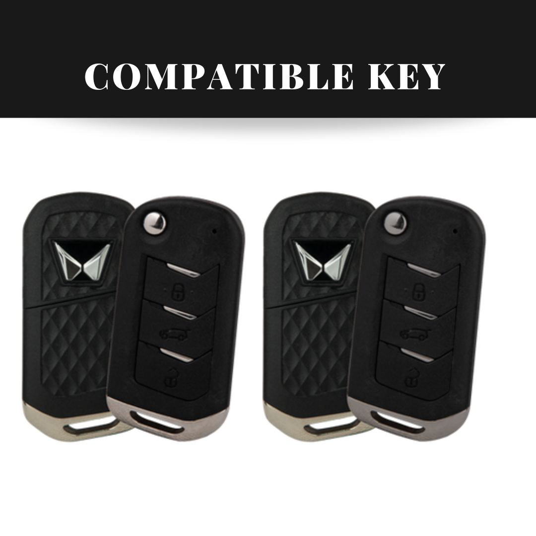 Mahindra XUV700/Scorpio/XUV300 New Flip Key Luxury Metal Alloy Leather Kaarr