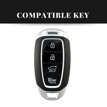 Load image into Gallery viewer, Hyundai Verna (4 Button) Key Luxury Metal Alloy Leather Keycase with Holder &amp; Rope Chain