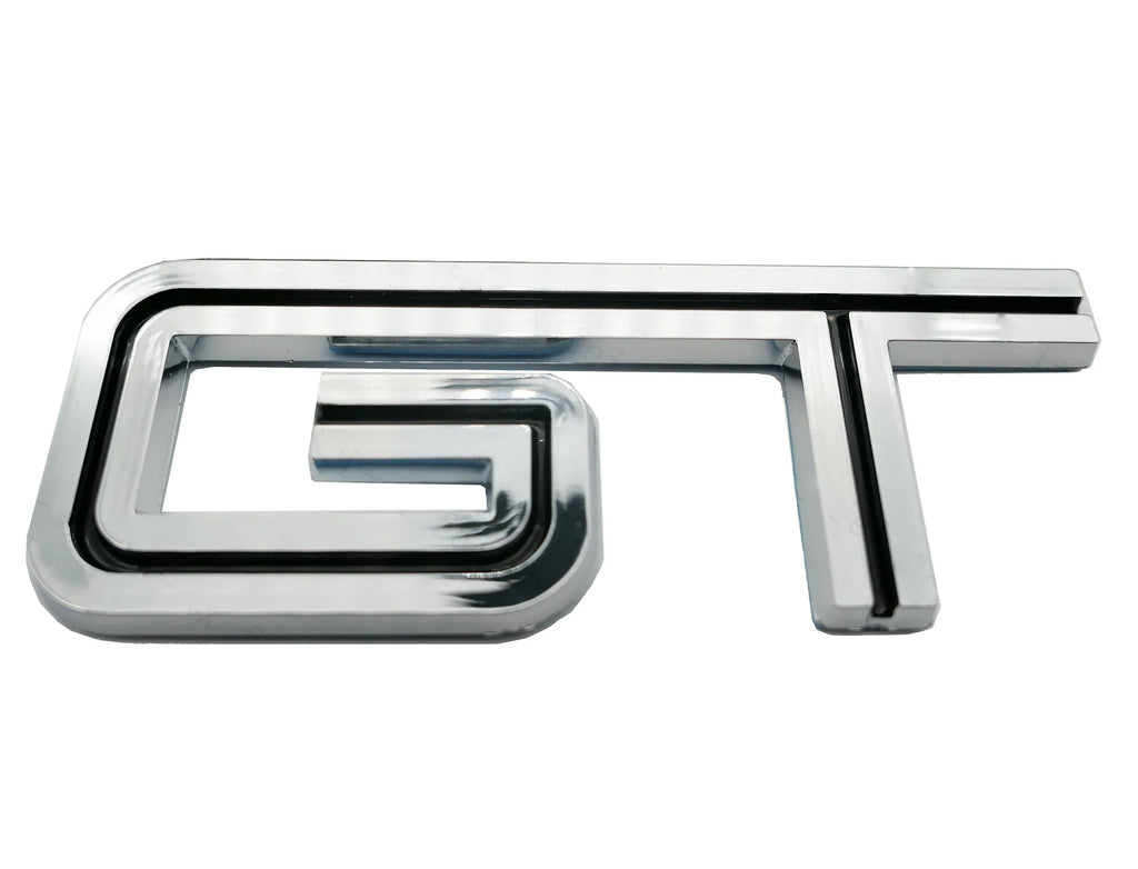 3D GT v2.0 Metal Sticker Decal Black/Silver (11x3.5 cm)