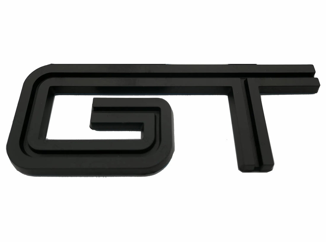 3D GT v2.0 Metal Sticker Decal Black (11x3.5 cm)