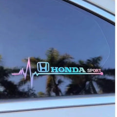Heartbeat Brand Logo Laser Reflective Car Sticker (2 Pcs Set)