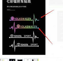 Load image into Gallery viewer, Heartbeat Brand Logo Laser Reflective Car Sticker (2 Pcs Set)