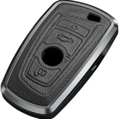 BMW Old Key Exclusive Aluminium Alloy Leather Keycase with Holder & Rope Chain